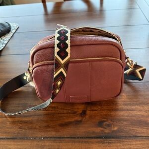 Pom Pom London Deep Burgundy Original Plus Crossbody Bag